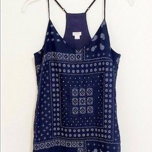 J Crew Indigo Bandana Dress